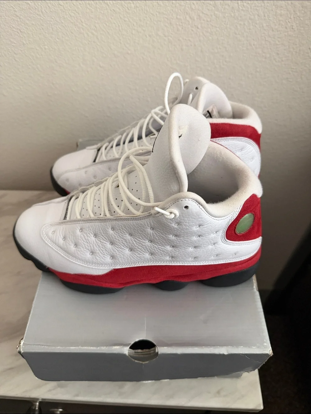 Jordan Men’s White Black Red Athletic Shoes